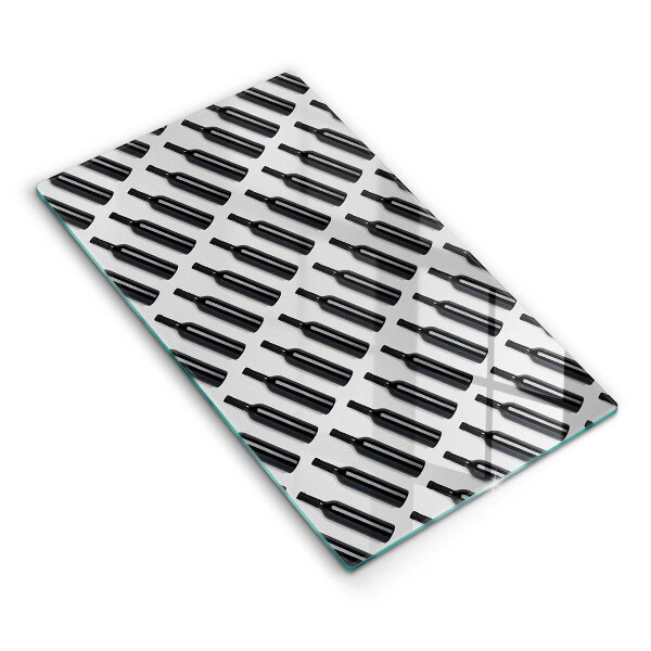 Doska na krájanie Rovnomerne rozmiestnené čierne fľaše