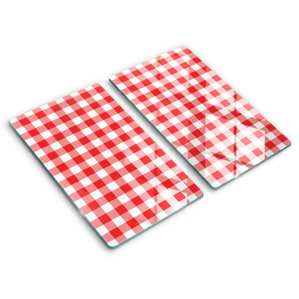 Doska na krájanie Červeno-biely kockovaný gingham vzor 2 kusy