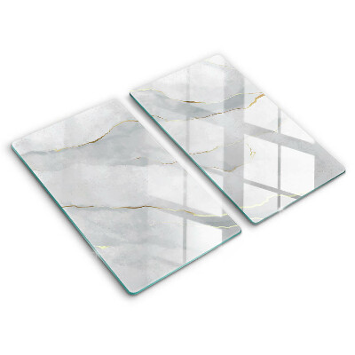 Doska na krájanie Mramorový efekt so zlatými žilkami 2 kusy