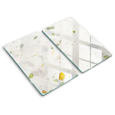 Doska na krájanie Listy a kvety v skle 2 kusy