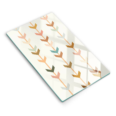 Sklenená doska na krájanie Farebné šípky v geometrickom vzore