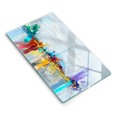 Sklenená doska na krájanie Abstraktná mestská farebná explózia