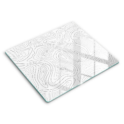 Doska na krájanie 60x52 cm Topografické izolinie na sklenenej doske
