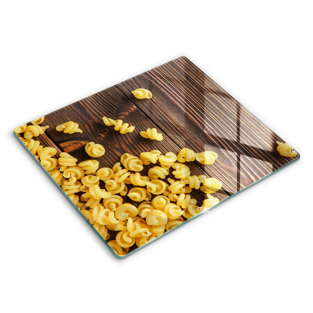 Sklenená doska na krájanie 60x52 cm Cestoviny na drevenom stole