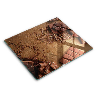 Doska na krájanie 60x52 cm Čokoládové kúsky a hobliny