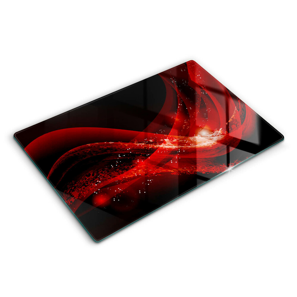 Doska na krájanie 80x52 cm Červené abstraktné víry a iskry