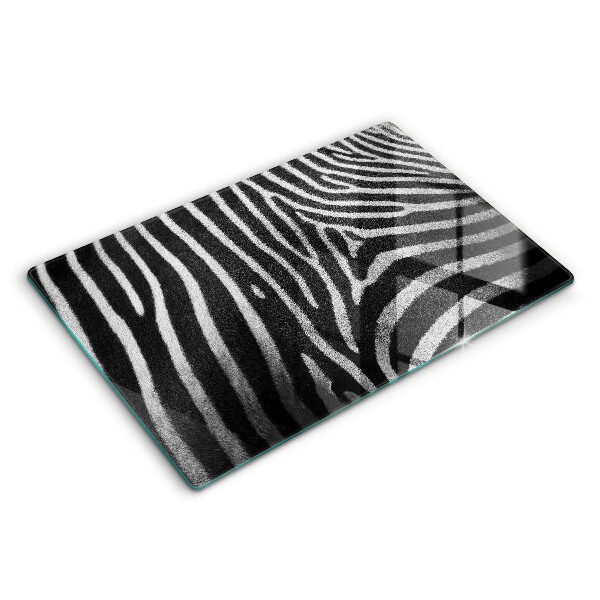 Doska na krájanie 80x52 cm Zebra pruhy na sklenenom povrchu