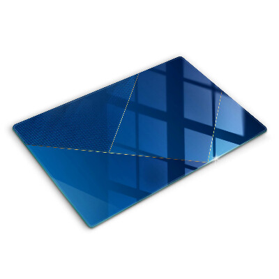 Doska na krájanie 80x52 cm Modré geometrické línie a odlesky