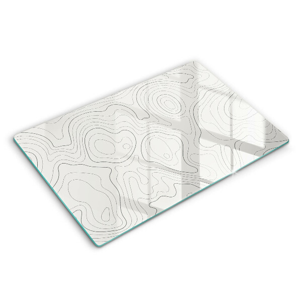 Doska na krájanie 80x52 cm Topografické vrstevnicové čiary