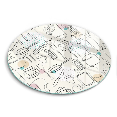 Sklenená doska na krájanie okrúhla Kuchynské náčinie a spotrebiče