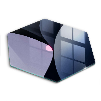 Doska na krájanie šesťhranná Yin a yang s oknom 