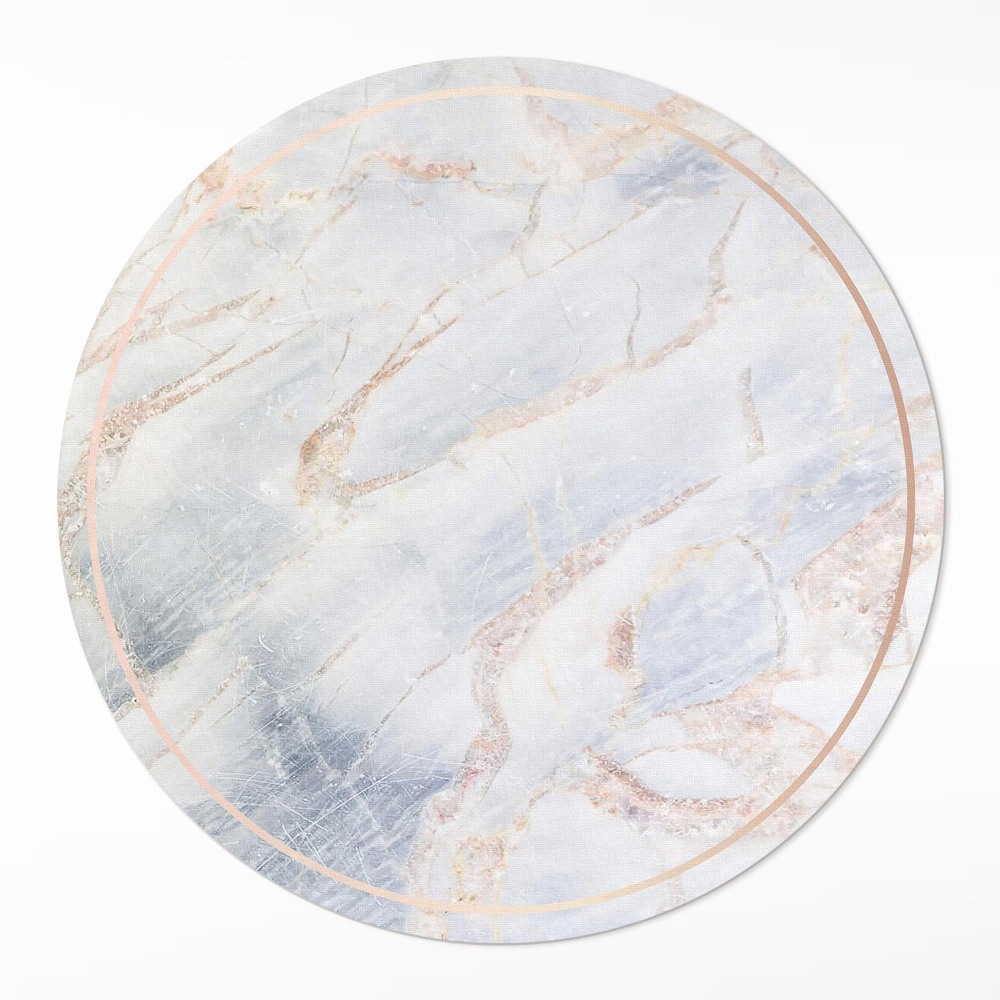 Okrúhly vinylový koberec Štýlový módny mramor glamour