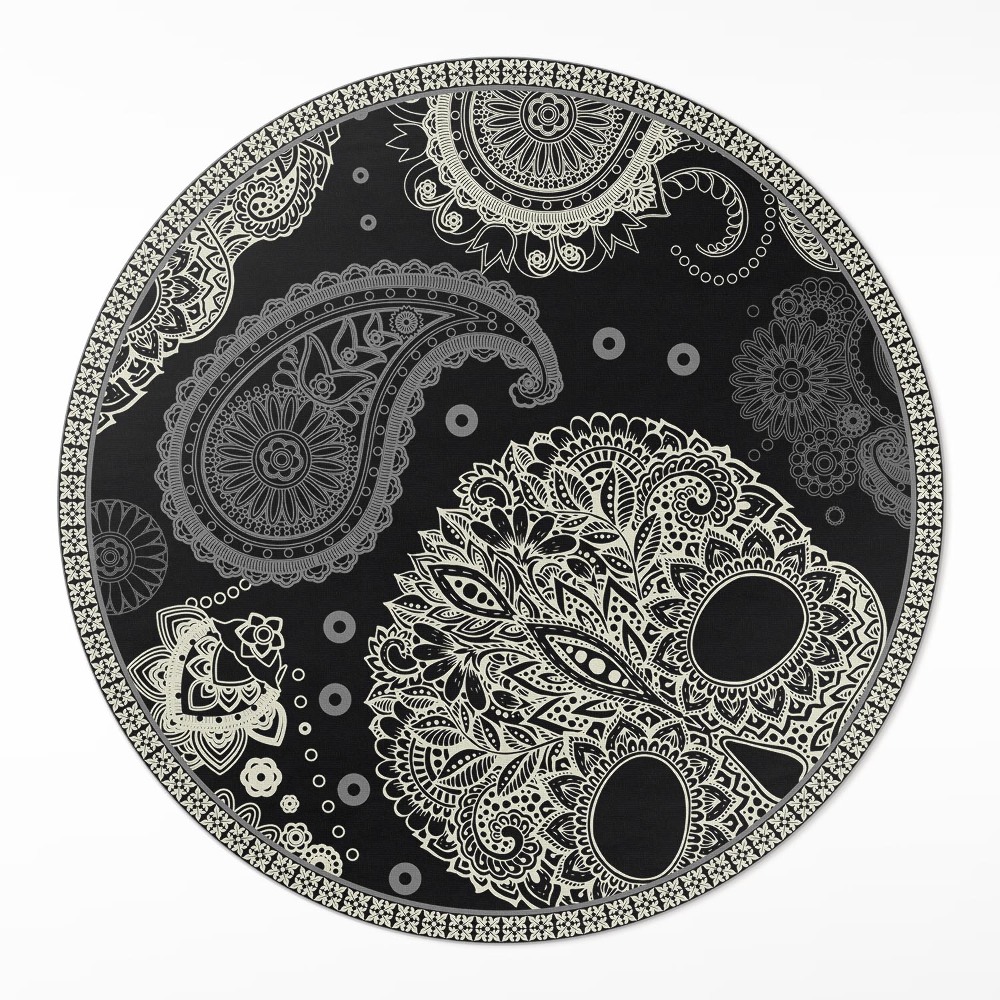 Okrúhly vinylový koberec Dekoratívna lebka