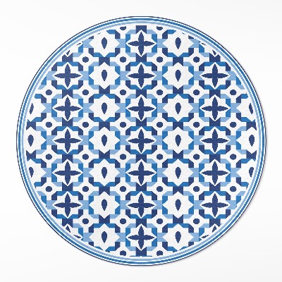 Okrúhly vinylový koberec Španielska mozaika ozdobný vzor