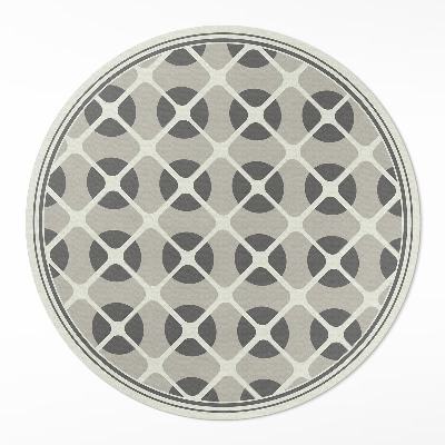 Okrúhly vinylový koberec Minimalistická mozaika geometrické tvary