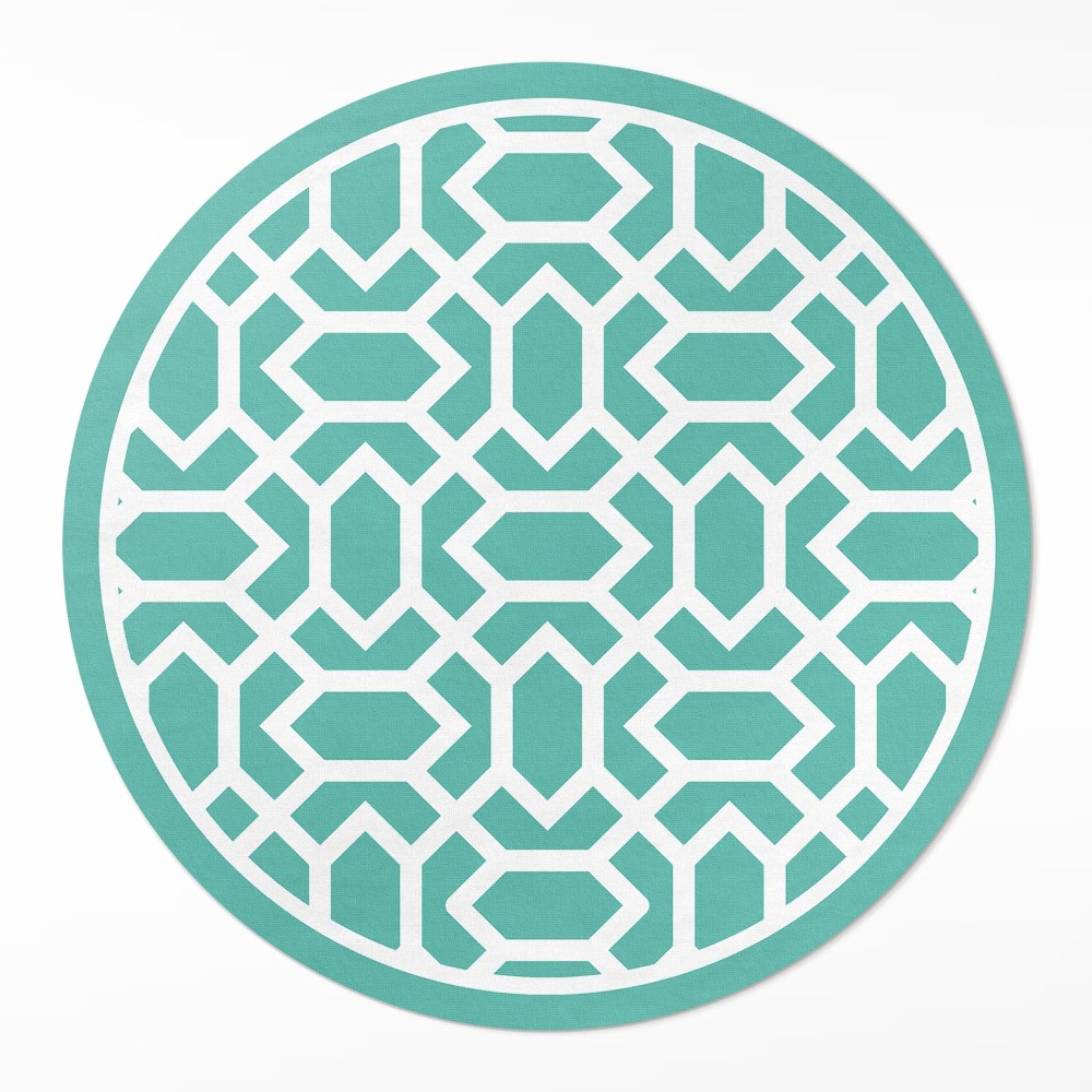 Okrúhly vinylový koberec Mozaika nepravidelných dlaždíc