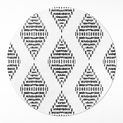 Okrúhly vinylový koberec Kosoštvorce z čiar