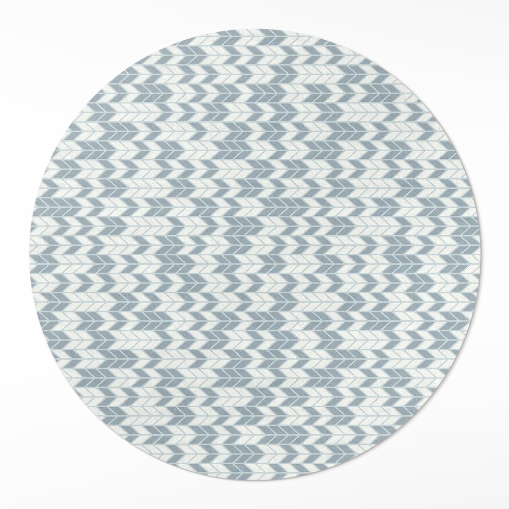 Okrúhly vinylový koberec Boho indiánsky vzor šípok