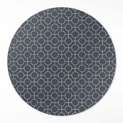 Okrúhly vinylový koberec Kruhy geometrický pravidelný vzor