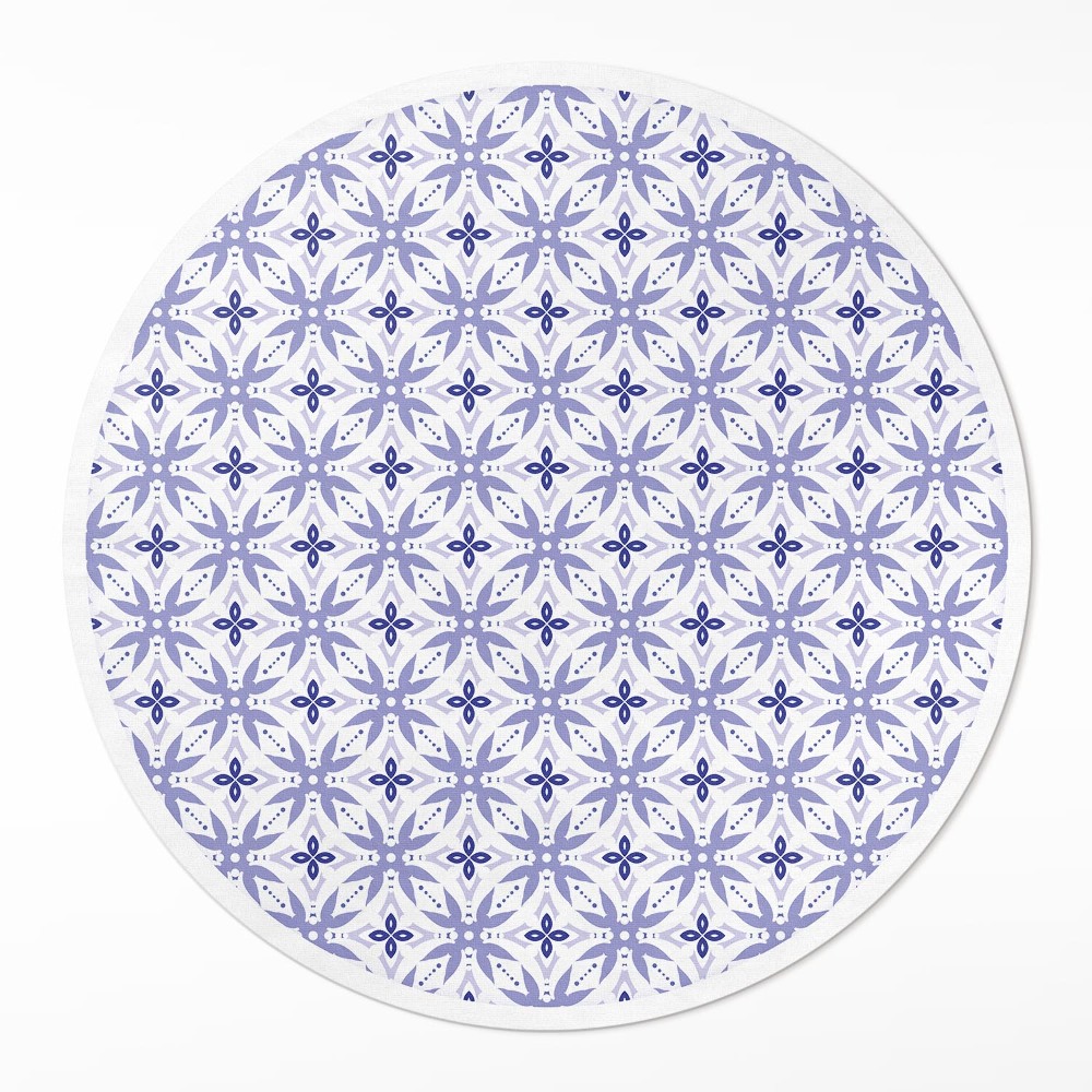 Okrúhly vinylový koberec Vzorované dlaždice krásna mozaika