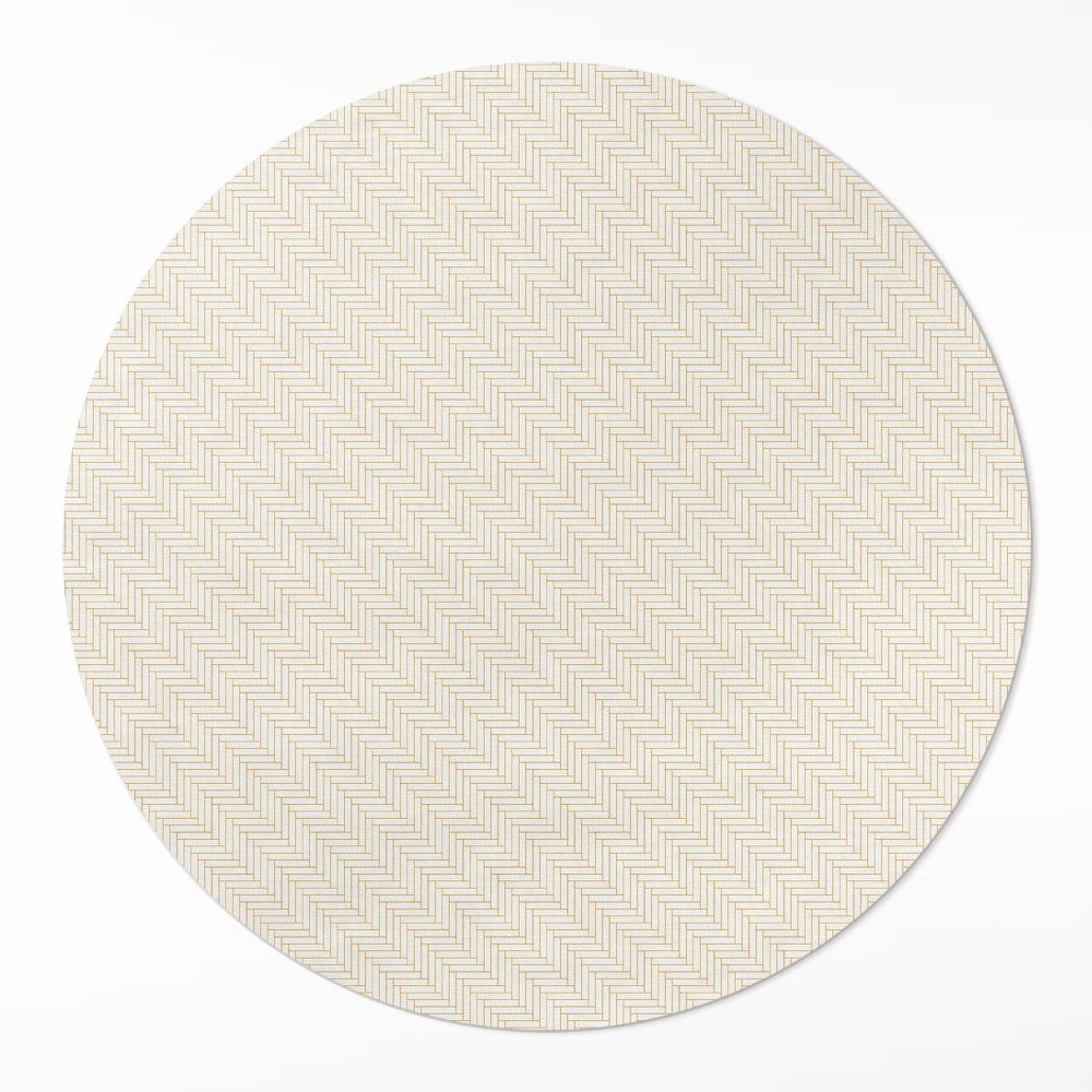 Okrúhly vinylový koberec Drobný parket minimalistická rybia kosť