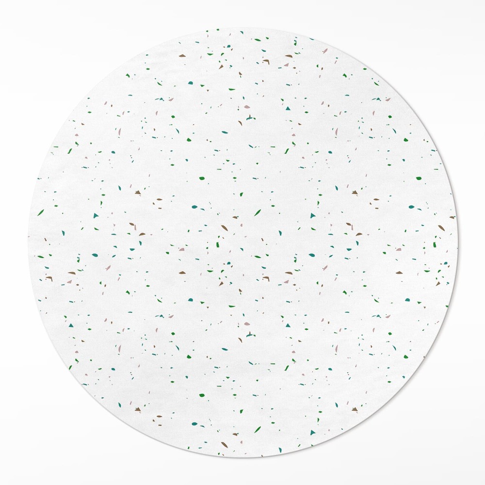 Okrúhly vinylový koberec Drobný svetlý gres ozdobný kameň