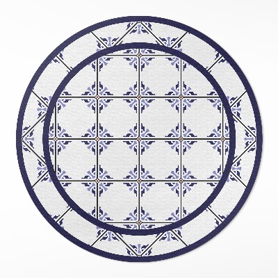 Okrúhly vinylový koberec Grécke dlaždice ozdobné kachličky
