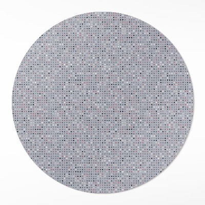 Okrúhly vinylový koberec Farebné bodky detaily retro