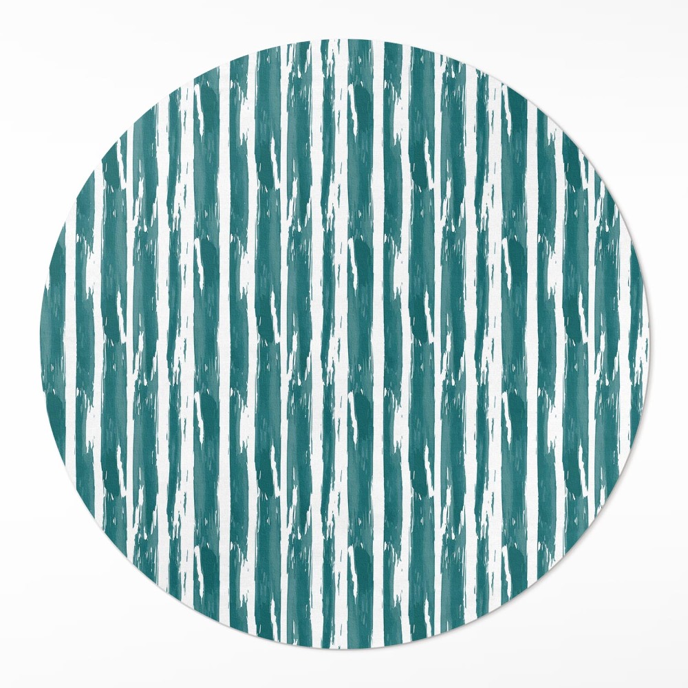 Okrúhly vinylový koberec Abstraktný vzor maľované línie