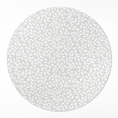 Okrúhly vinylový koberec Drobné vetvičky štýl boho jemné