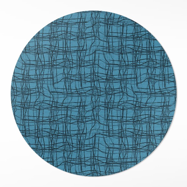 Okrúhly vinylový koberec Vzor látky nepravidelné vlákna materiálu