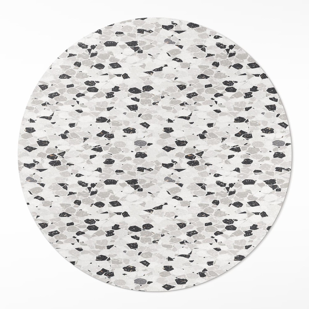 Okrúhly vinylový koberec Kamenná doska elegantný gres
