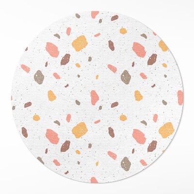 Okrúhly vinylový koberec Pastelový gres kamenná doska