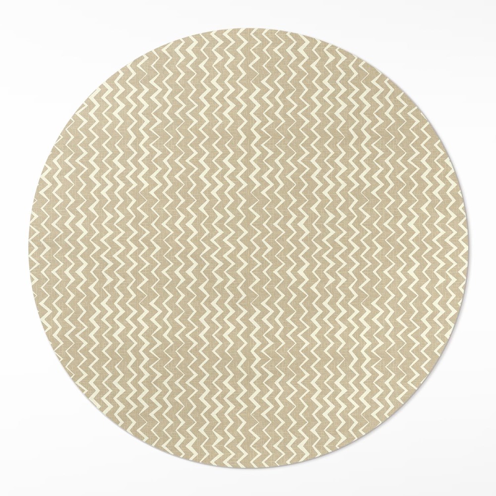 Okrúhly vinylový koberec Nepravidelné ornamenty dizajn boho