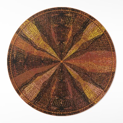 Okrúhly vinylový koberec Imitácia látky abstraktný vzor