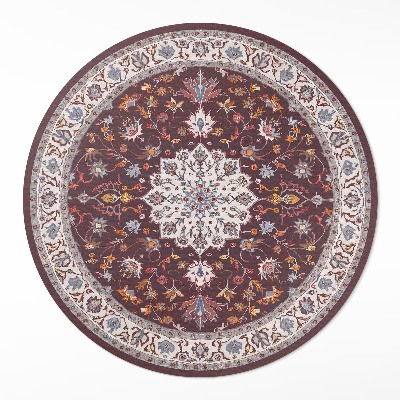 Okrúhly vinylový koberec Starý dekoratívny vzor v štýle vintage