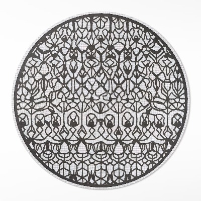 Okrúhly vinylový koberec Abstraktná vzorová kompozícia