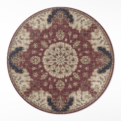 Okrúhly vinylový koberec Elegantná perzská symetria