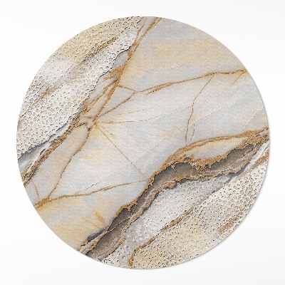 Okrúhly vinylový koberec Teplo elegantného mramoru