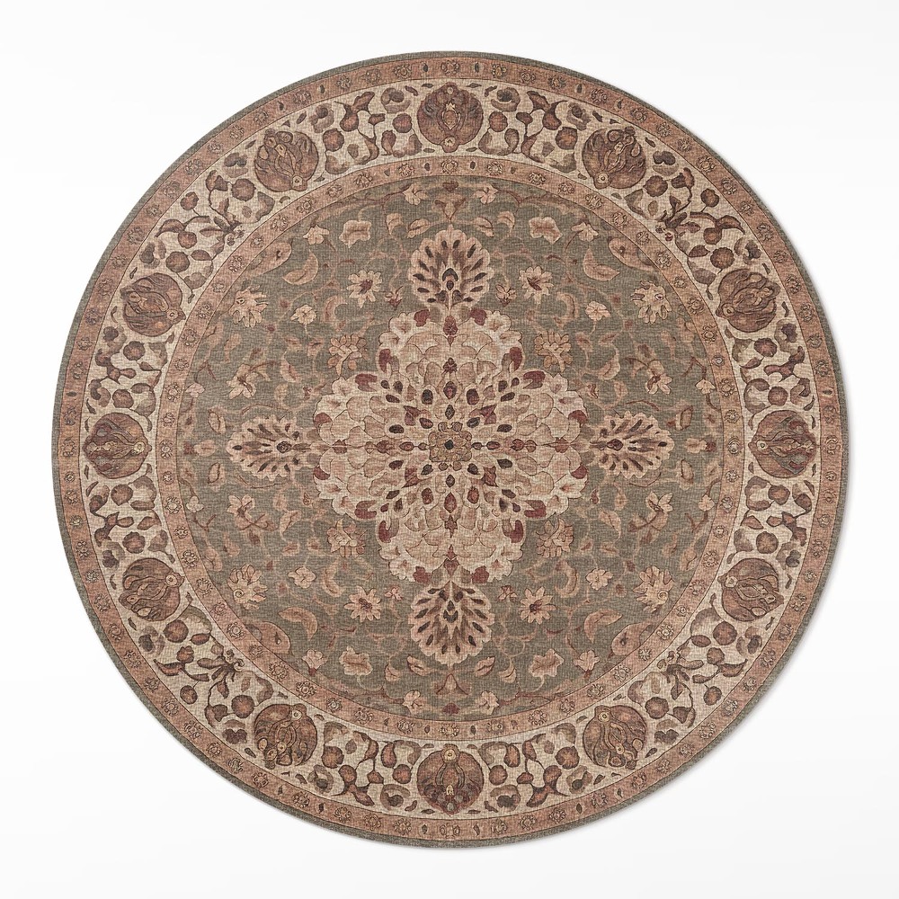 Okrúhly vinylový koberec Ornamenty inšpirované perzským umením