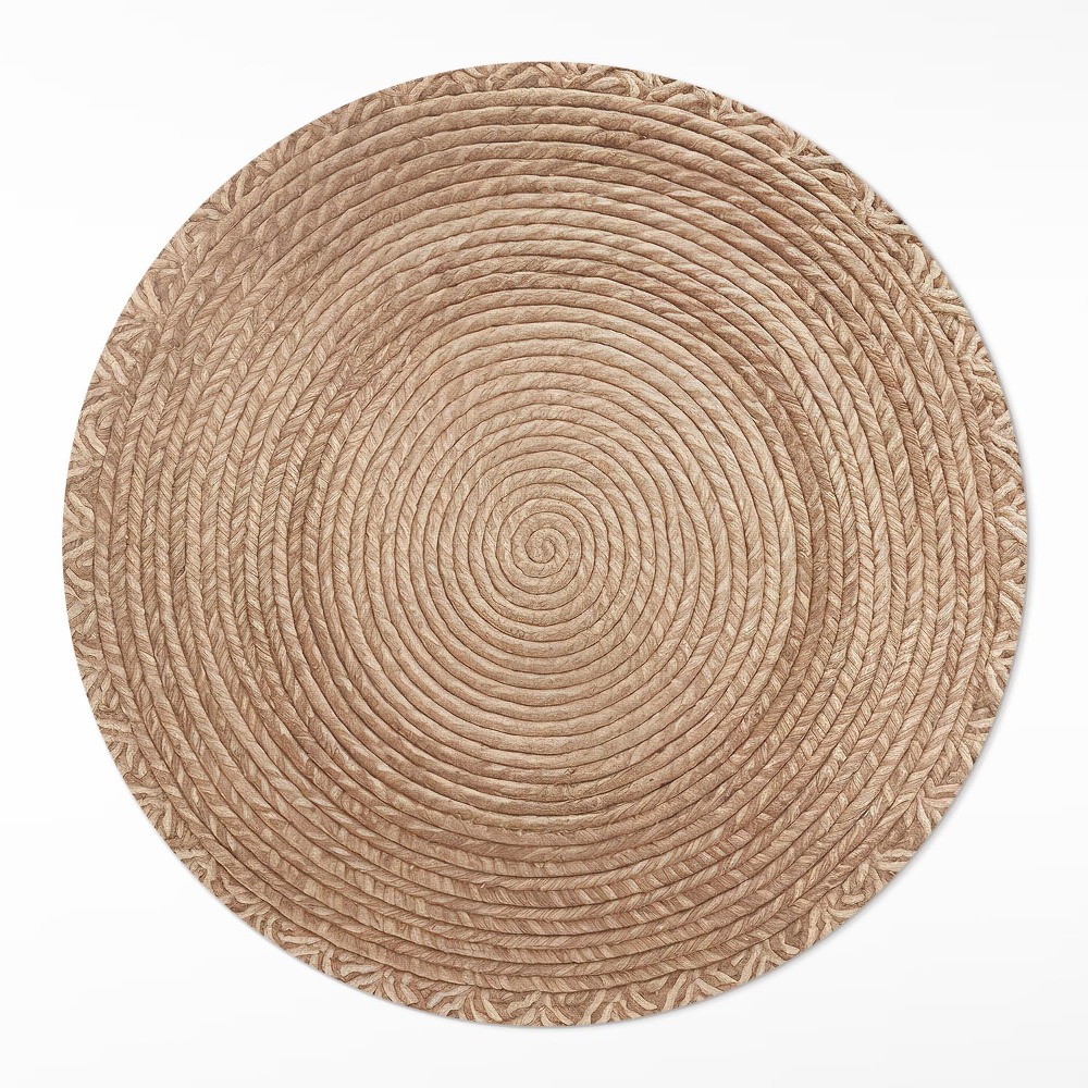 Okrúhly vinylový koberec Špagátová geometria