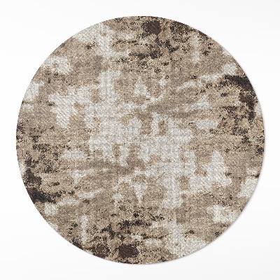 Okrúhly vinylový koberec Hnedé škvrny vintage