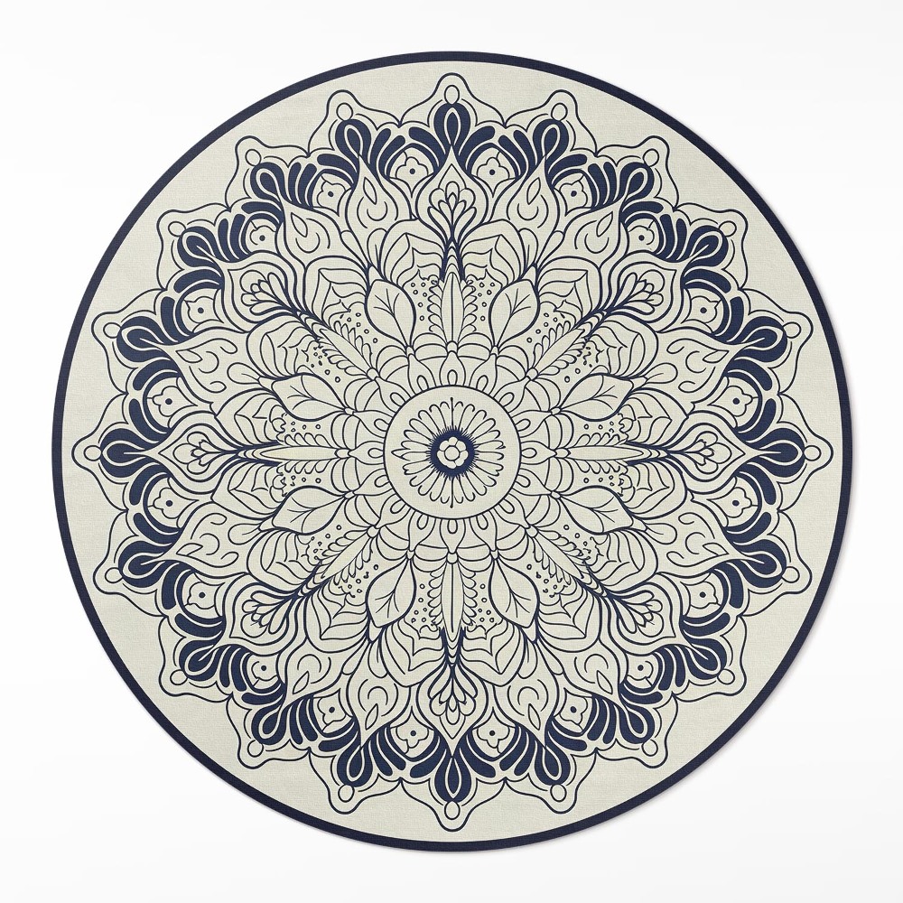 Okrúhly vinylový koberec Harmónia mandaly