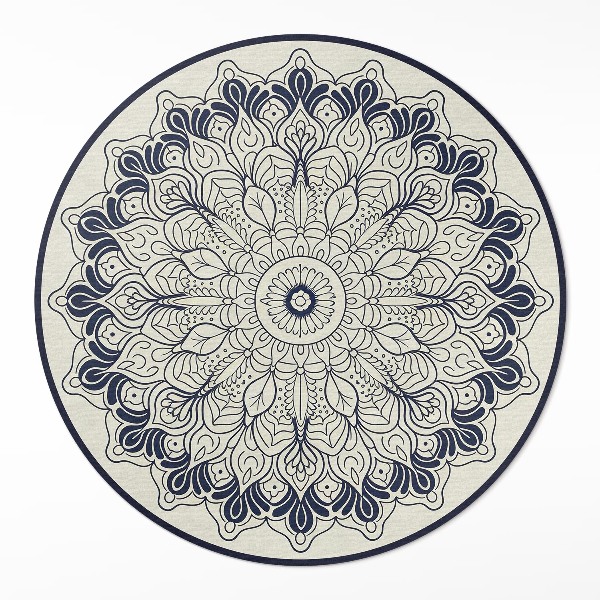 Okrúhly vinylový koberec Harmónia mandaly