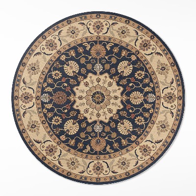 Okrúhly vinylový koberec Botanická spomienka