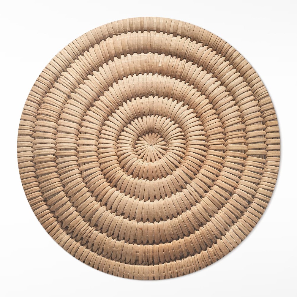 Okrúhly vinylový koberec Minimalistická pletenka boho