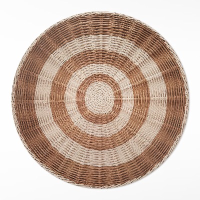 Okrúhly vinylový koberec Prútený košík