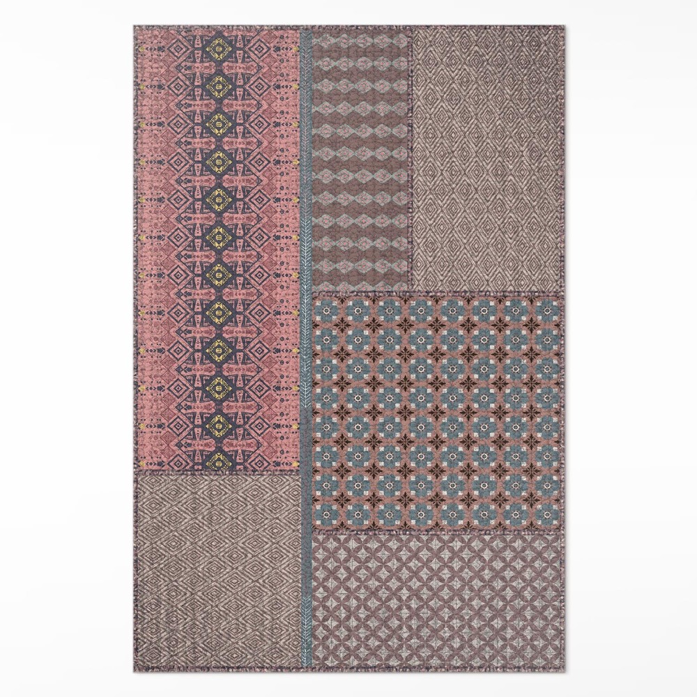 Vinylový koberec Aztécky ornament imitácia vzorovanej látky