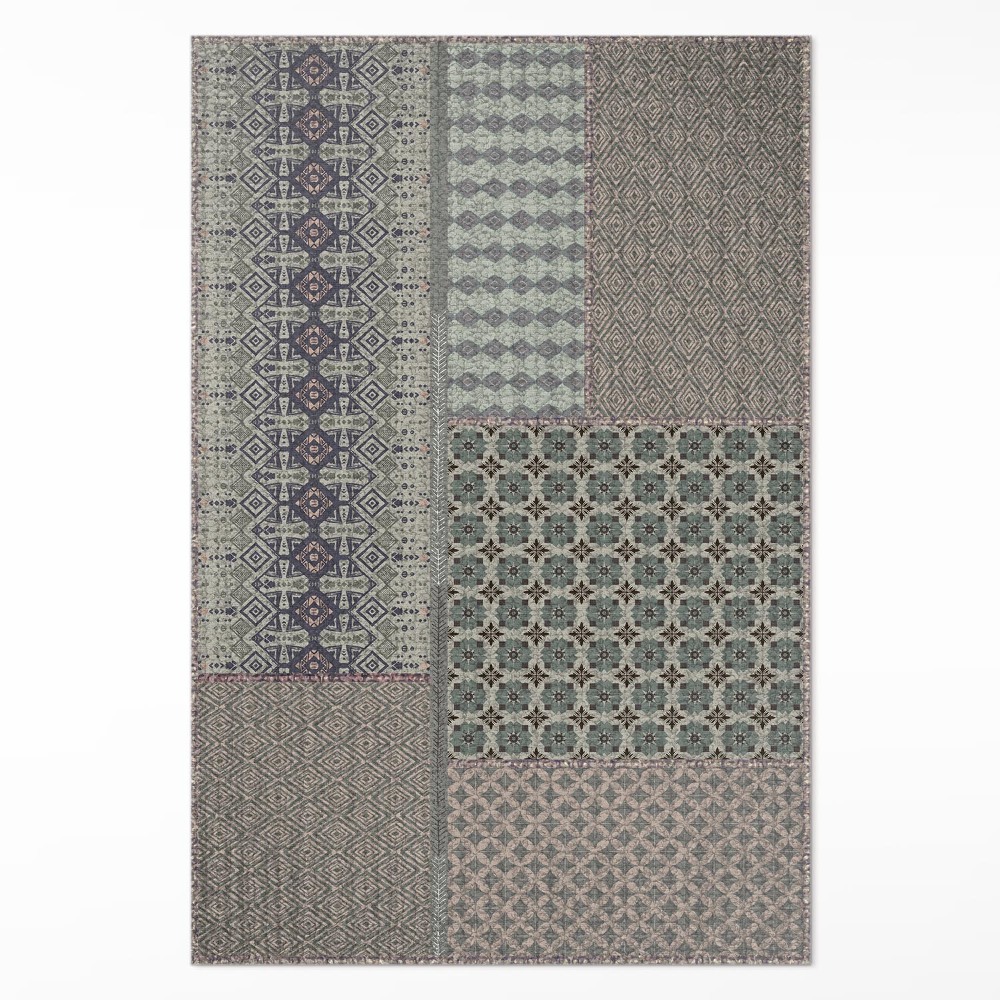 Vinylový koberec Štýl aztécky imitácia zdobenej látky