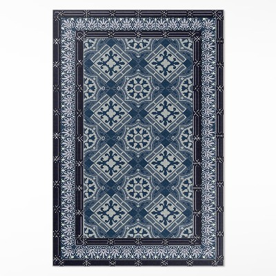 Vinylový koberec Tmavomodrá Talavera krásny vintage vzor